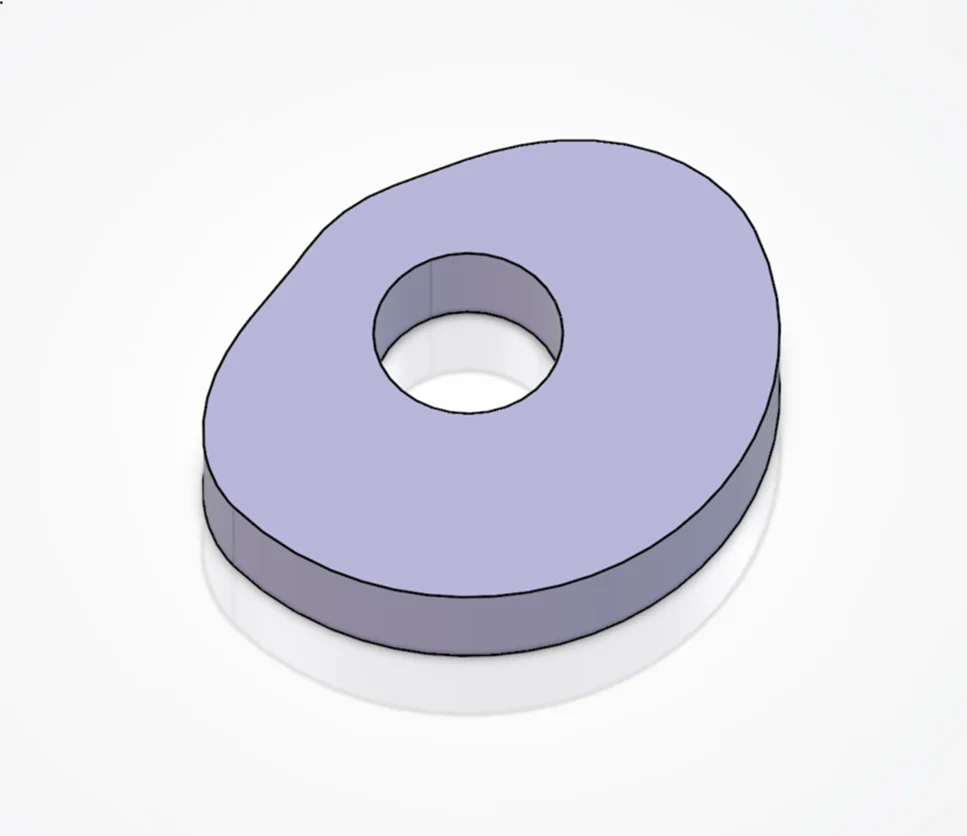 CATIA 3D model of the cam