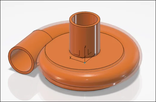 Volute design top view